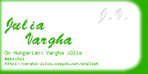julia vargha business card