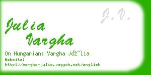 julia vargha business card